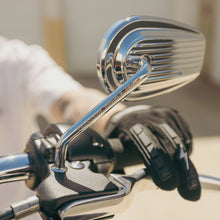 Thrashin Billet Mini Mirrors / Finned - Chrome