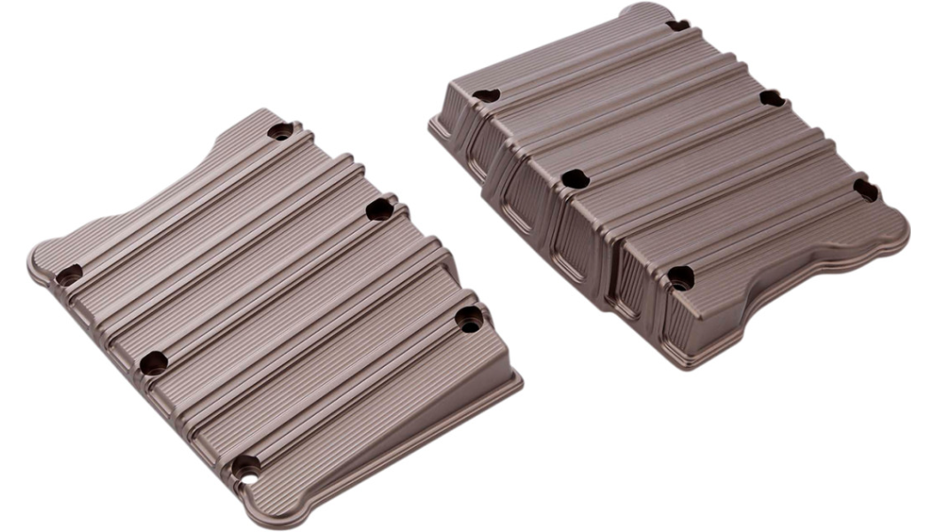 Arlen Ness Rocker Box Covers - 10 Gauge - Titanium