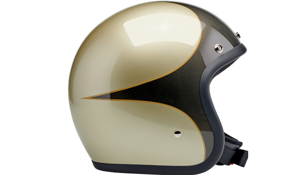 Biltwell Bonanza Helmet - Scallop - Metallic Charcoal/Champagne
