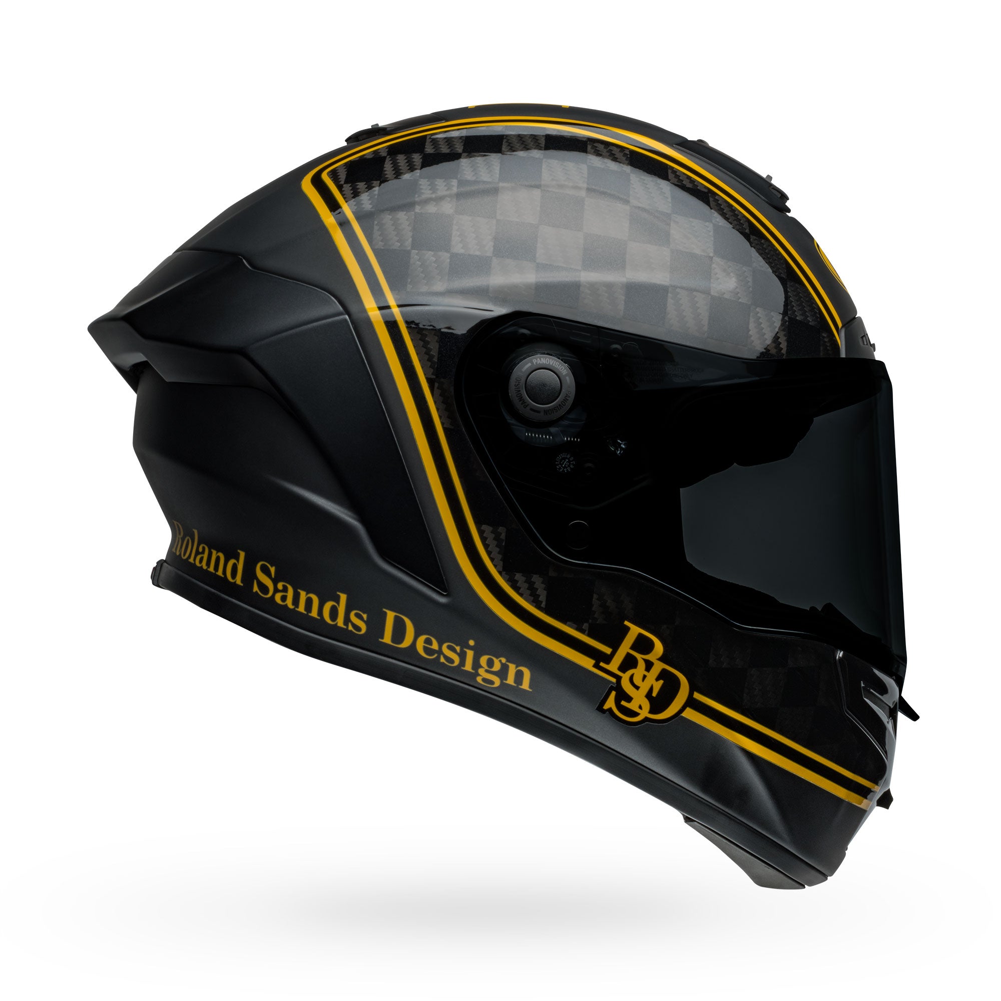black and gold motorcycle helmet Race Star DLX Flex RSD Player Matte/Gloss Black/Gold Helmets