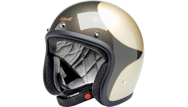 Biltwell Bonanza Helmet - Scallop - Metallic Charcoal/Champagne