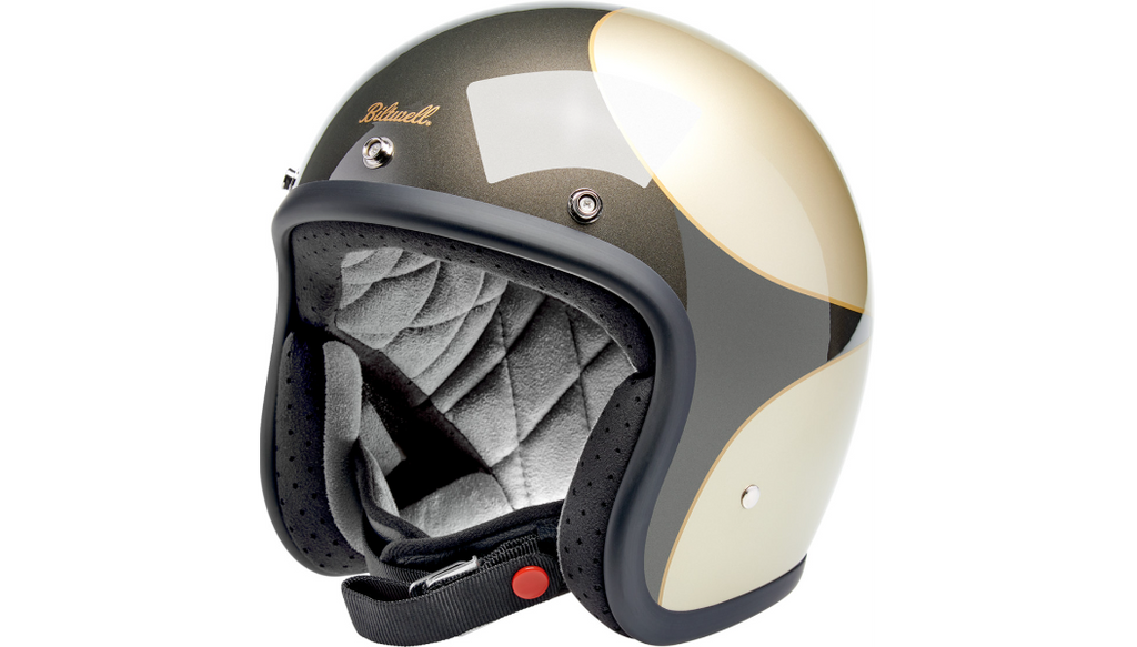 Biltwell Bonanza Helmet - Scallop - Metallic Charcoal/Champagne