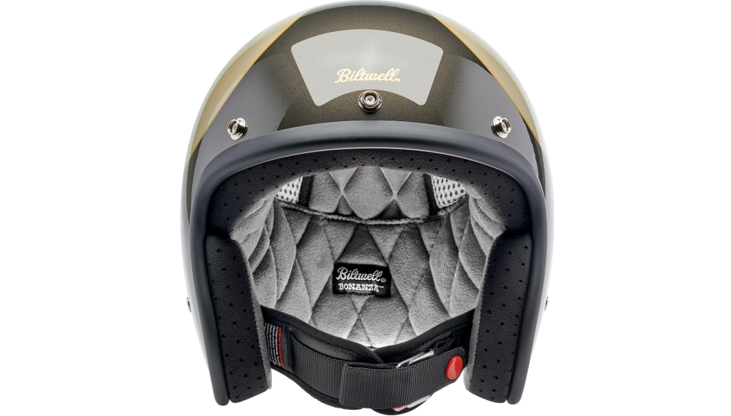Biltwell Bonanza Helmet - Scallop - Metallic Charcoal/Champagne