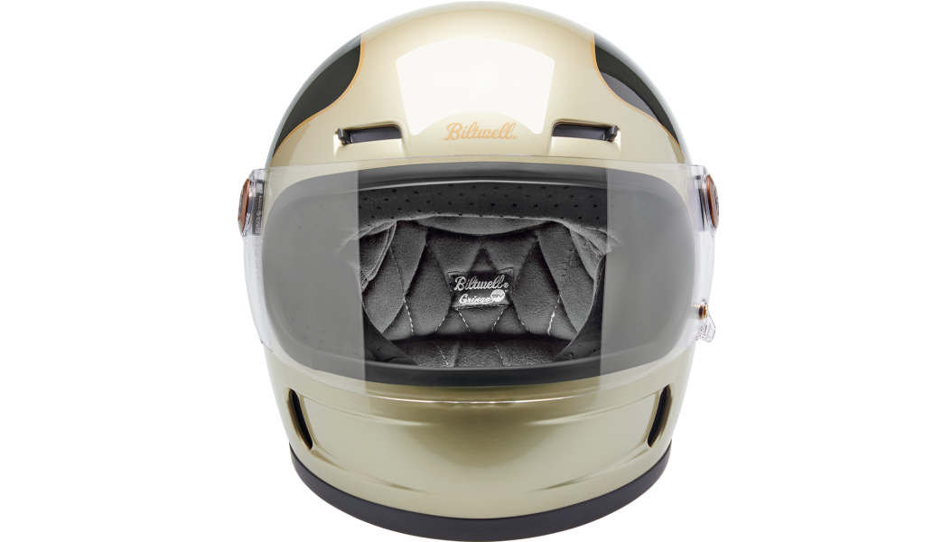 Biltwell Gringo SV Helmet - Tracker - Gloss Metallic Champagne/Charcoal