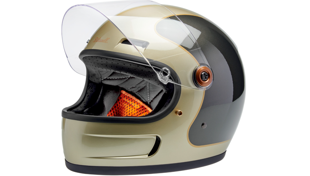 Biltwell Gringo SV Helmet - Tracker - Gloss Metallic Champagne/Charcoal