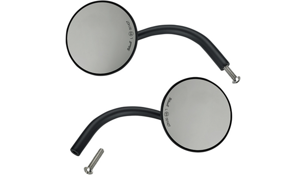 Biltwell Mirrors - Utility - Side View - Round - Perch - Black - Pair
