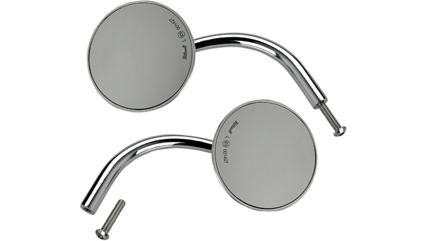 Biltwell Mirrors - Utility - Side View - Round - Perch - Chrome - Pair