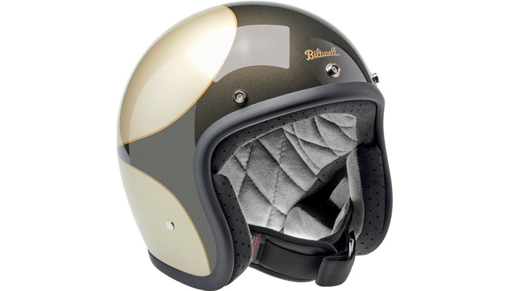 Biltwell Bonanza Helmet - Scallop - Metallic Charcoal/Champagne