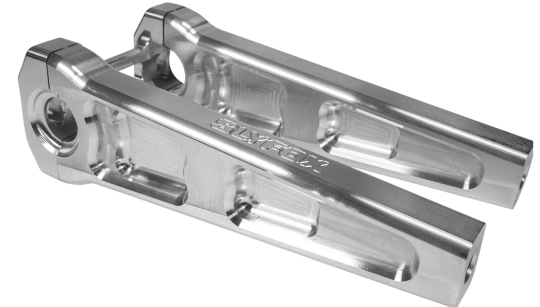 SLYFOX Handlebar Riser Kit - Straight - 1" Clamping - 8" Rise - Raw