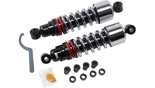 BURLY BRAND Slammer Plus Shocks - 10.5" - Chrome - FXD