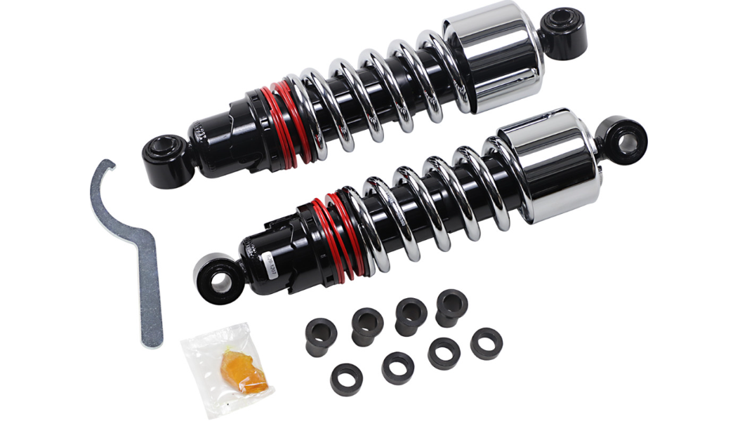 BURLY BRAND Slammer Plus Shocks - 10.5" - Chrome - FXD