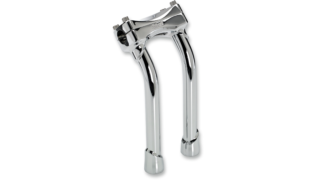 BILTWELL Murdock Handlebar Risers - Pullback - 10" - Chrome