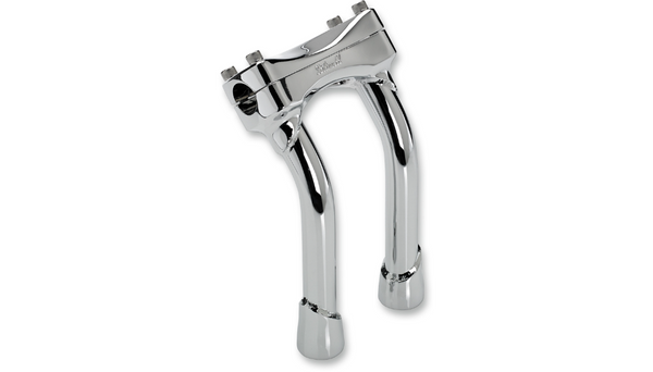BILTWELL Murdock Handlebar Risers - Pullback - 8" - Chrome