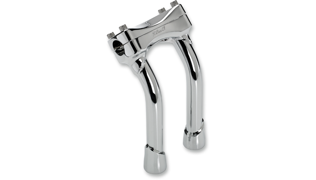 BILTWELL Murdock Handlebar Risers - Pullback - 8" - Chrome