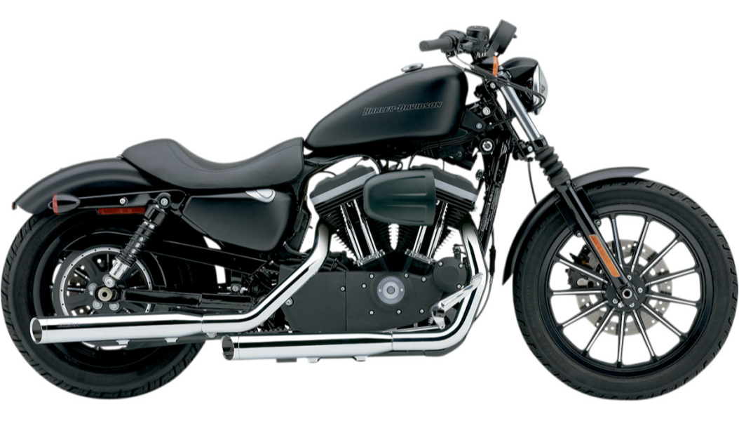 Cobra Slashcut Mufflers - Chrome - '04-'13 XL