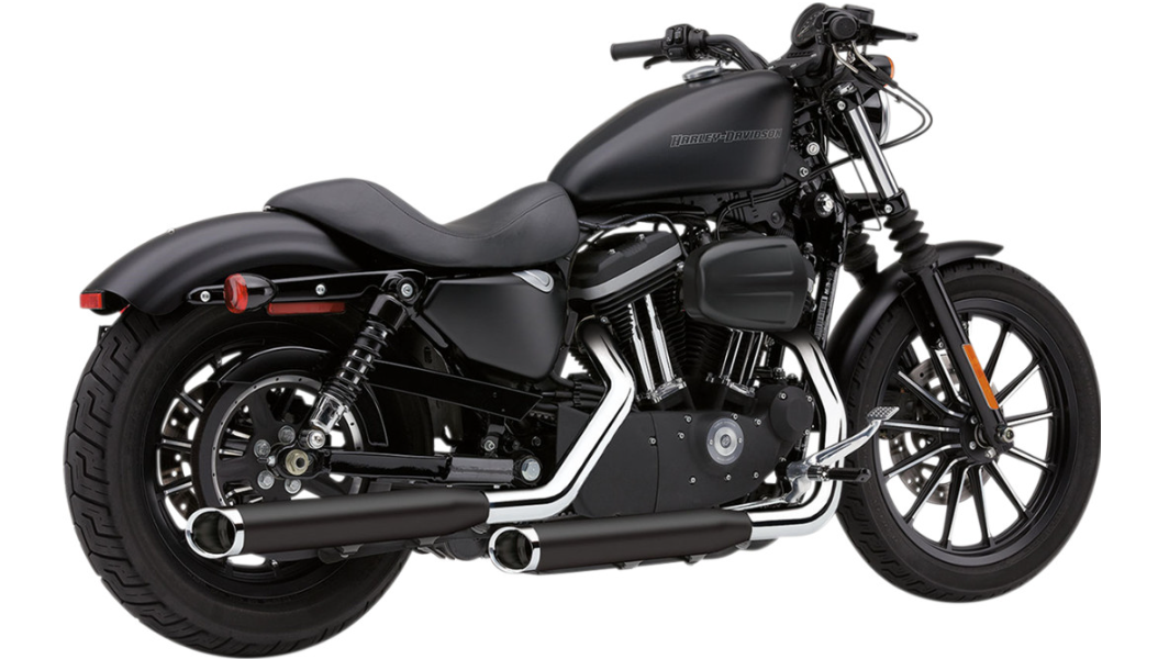 Cobra Slashcut Mufflers - Black - '04-'13 XL