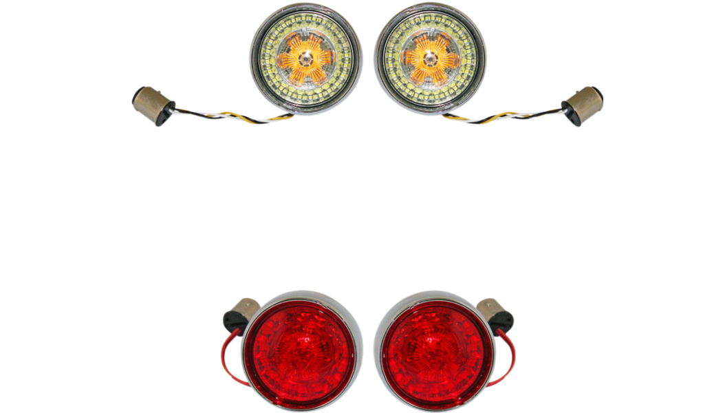 Custom Dynamics Full Bullet Turn Signal Conversion Kit - Chrome