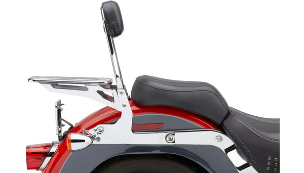 Cobra Detachable Backrest Kit - 14" (Round) - Chrome - Softail