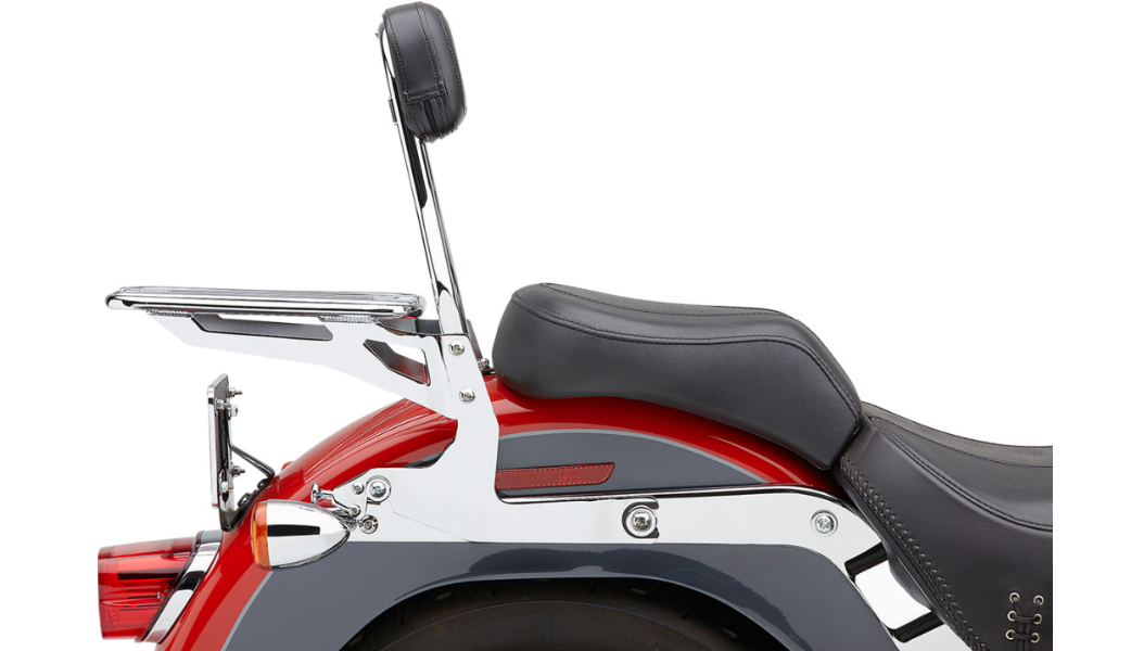 Cobra Detachable Backrest Kit - 14" (Round) - Chrome - Softail