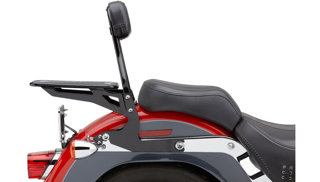 Cobra  Detachable Backrest Kit - 14" (Round) - Black - Softail