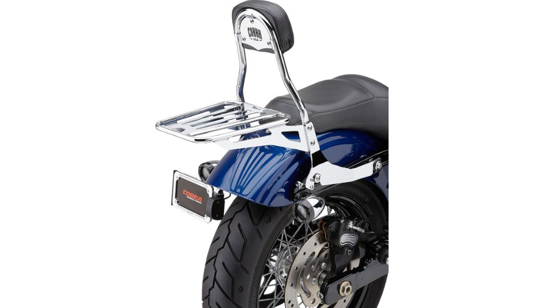 Cobra  Detachable Backrest Kit - 14" (Round) - Chrome - Dyna