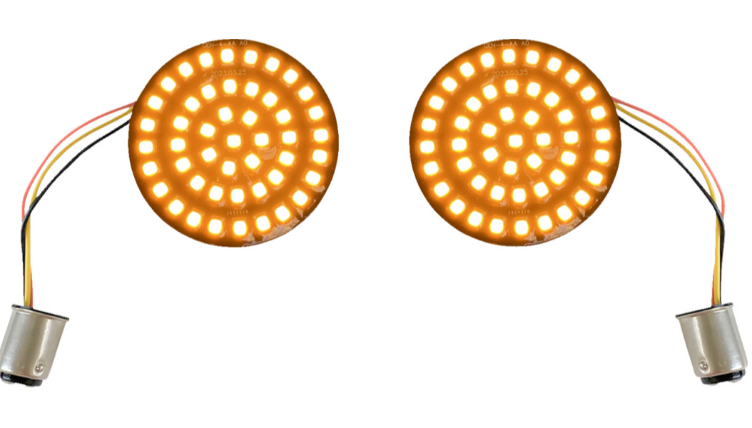 Custom Dynamics Genesis® 4 Solid Amber Front Turn Signal Insert - LED - 1157