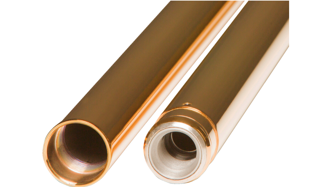 CUSTOM CYCLE ENGINEERING Fork Tubes - 39 mm - 24.25" - Gold