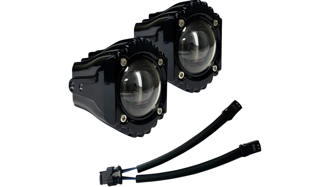 Custom Dynamics Shark Demon® High Performance LED Fog Lights - White/Clear - Harley-Davidson®