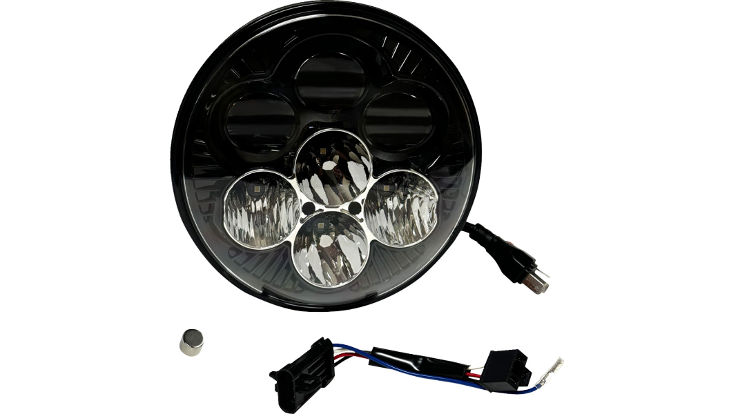 Custom Dynamics Shark Demon® 7” Round LED Headlight with Color Changing Backlight