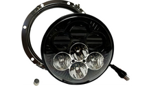 Custom Dynamics Shark Demon® 7” Round LED Headlight with Color Changing Backlight