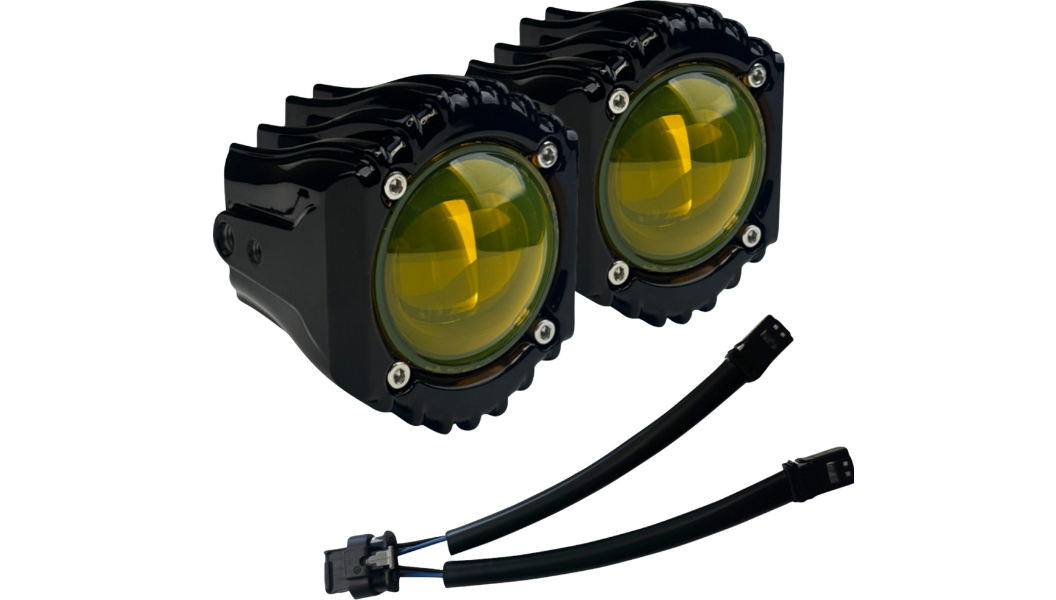 Custom Dynamics Shark Demon® High Performance LED Fog Lights - Selective Yellow - Harley-Davidson®