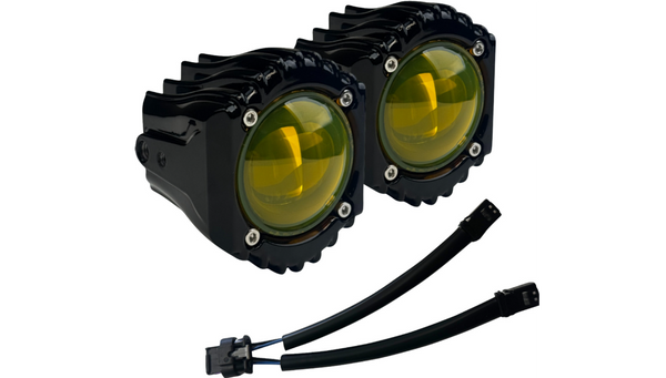 Custom Dynamics Shark Demon® High Performance LED Fog Lights  - Selective Yellow - Harley-Davidson®