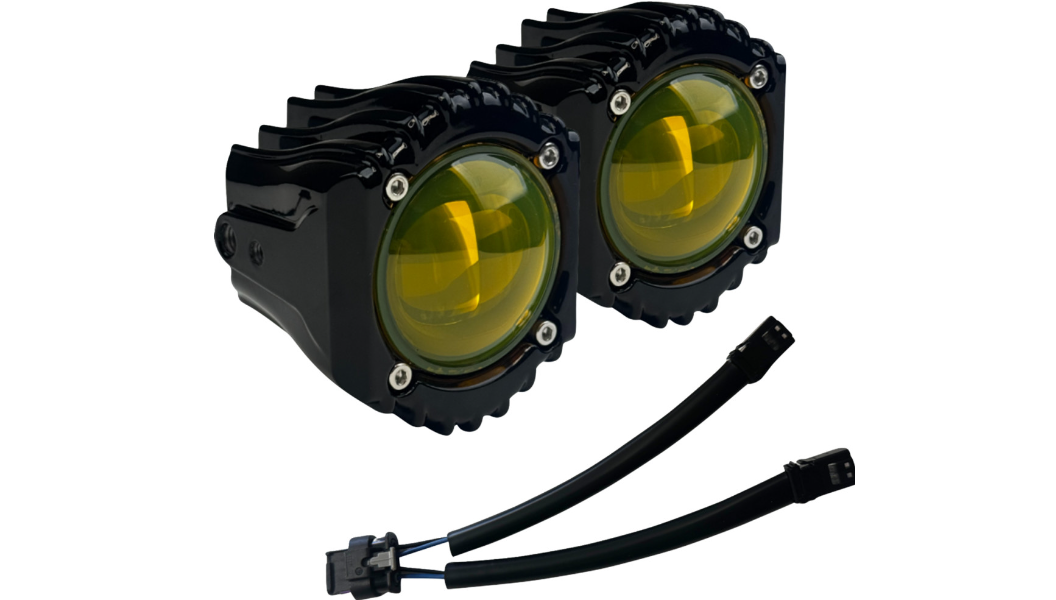 Custom Dynamics Shark Demon® High Performance LED Fog Lights  - Selective Yellow - Harley-Davidson®