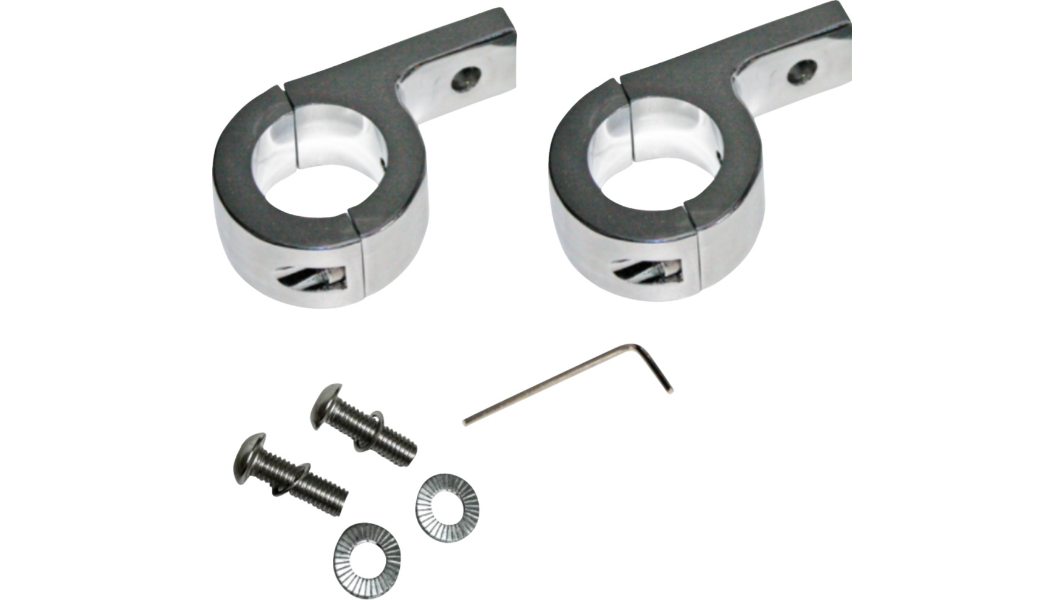 Custom Dynamics P-Clamp Mounts - Mount - Fog Light - Chrome - Harley-Davidson®