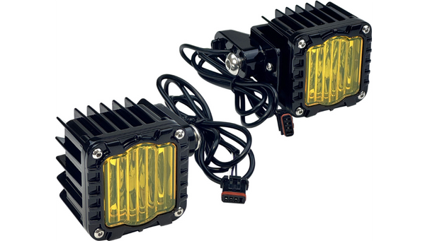 Custom Dynamics Shark Demon® LED Front Turn Signals - Selective Yellow Lens - '22-'25 FXLRST/FXRST
