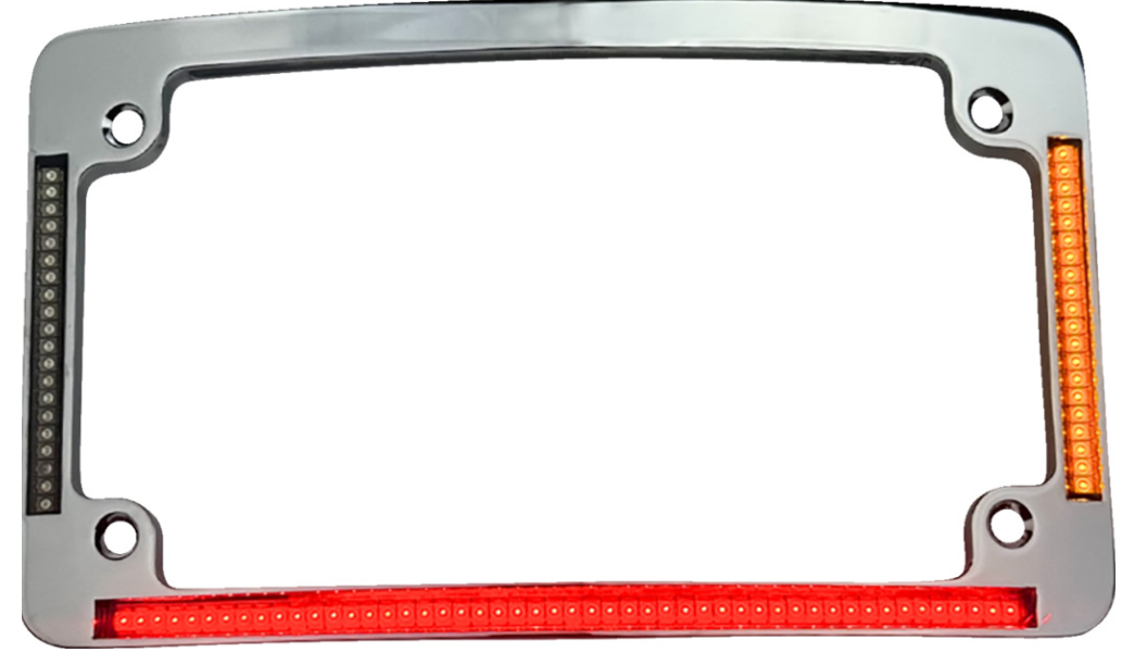 Custom Dynamics License Plate Frame - LED - Chrome