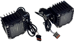 Custom Dynamics Shark Demon® LED Front Turn Signals - Amber/White - Smoke Lens - '22-'25 FXLRST/FXRST