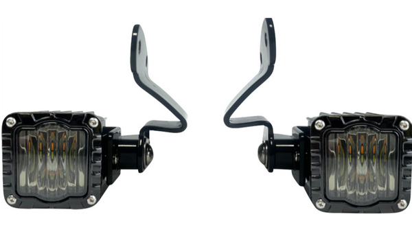Custom Dynamics Front Turn Signals - Shark Demon® - LED - Amber/White - Smoke