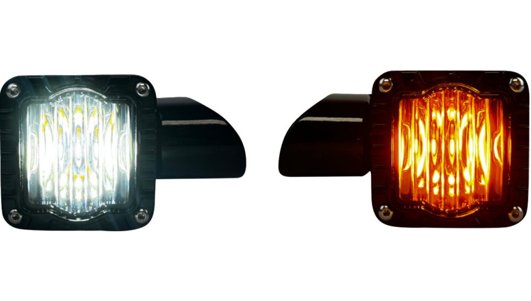 Custom Dynamics Shark Demon™ High-Performance LED Front Turn Signals - Smoke Lens