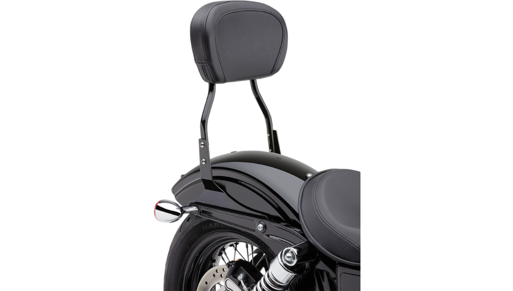 Cobra USA Round Sissy Bar - Standard - Black - Softail