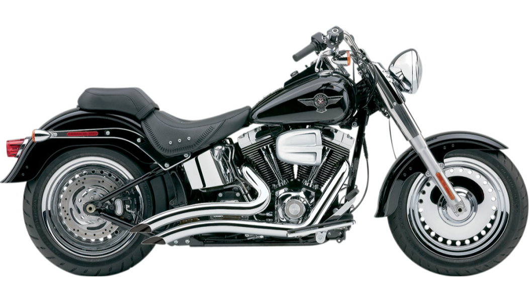 Cobra USA Speedster Swept Short Exhaust - Chrome - '12-'17 Softail