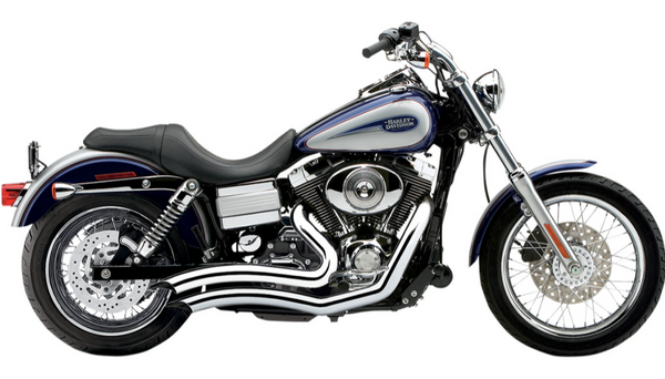Cobra USA Speedster Swept Short Exhaust - Chrome - '12-'17 Dyna