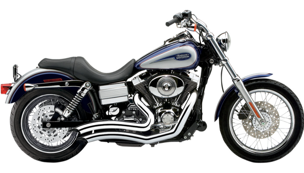 Cobra USA Speedster Swept Short Exhaust - Chrome - '12-'17 Dyna