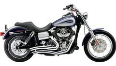 Cobra USA Speedster Swept Short Exhaust - Chrome - '12-'17 Dyna