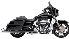Cobra USA Speedster Dual Exhaust System - Chrome - Fishtail - FLH/FLT 10-16