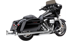Cobra USA Speedster Dual Exhaust System - Chrome - Fishtail - FLH/FLT 10-16