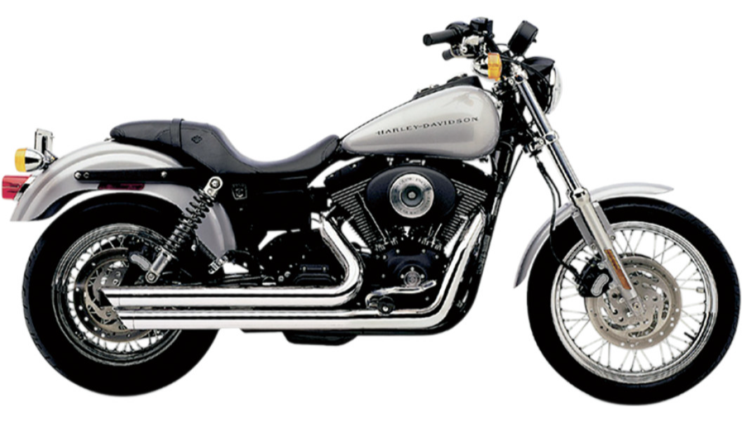 Cobra USA Speedster Slashdown Exhaust - Chrome - '91-'05 Dyna