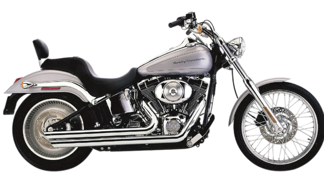 Cobra USA Speedster Slashdown Exhaust - Chrome - Softail