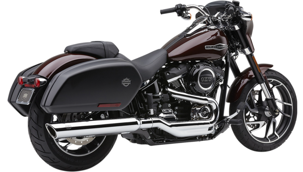 Cobra USA 909 Twin Muffler for FLSB - Chrome - FLSB 18-25