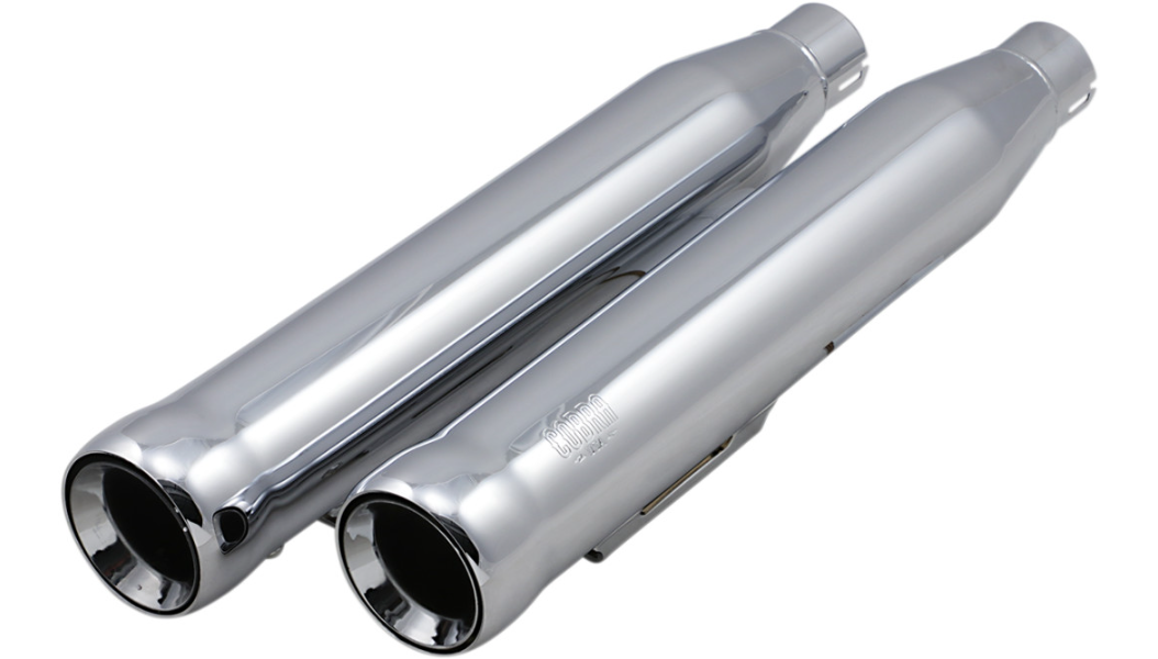 Cobra USA 3" Neighbor Hater Mufflers for '91-'17 Dyna - Chrome